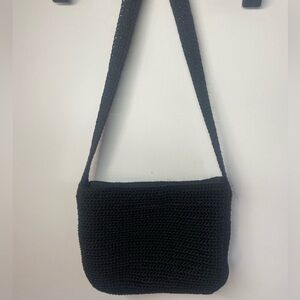 The Sak Black Crochet Shoulder Bag